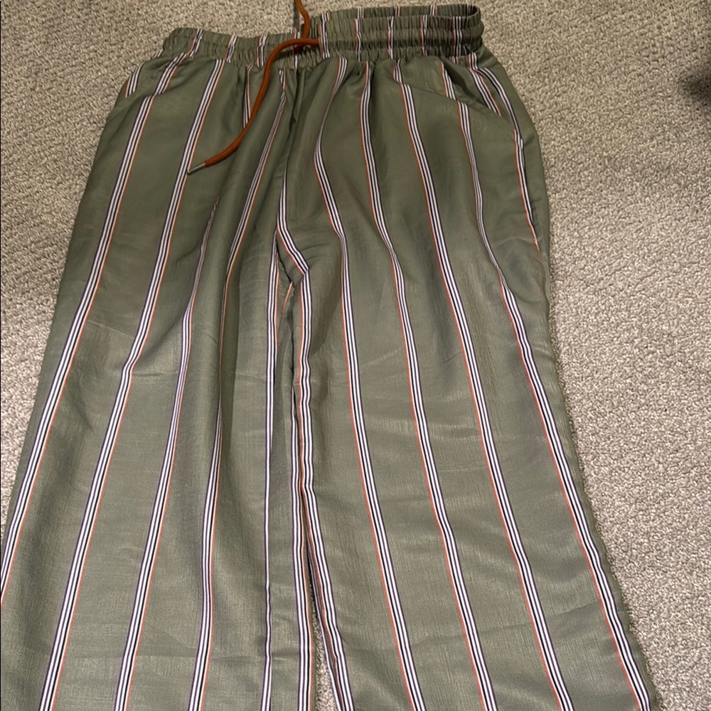 Pilgrim Green Wide Leg Pants